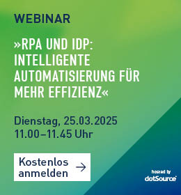 Webinar RPA und IDP: Intelligente Automatisierung für mehr Effizienz am 25.03.2025 um 11 Uhr